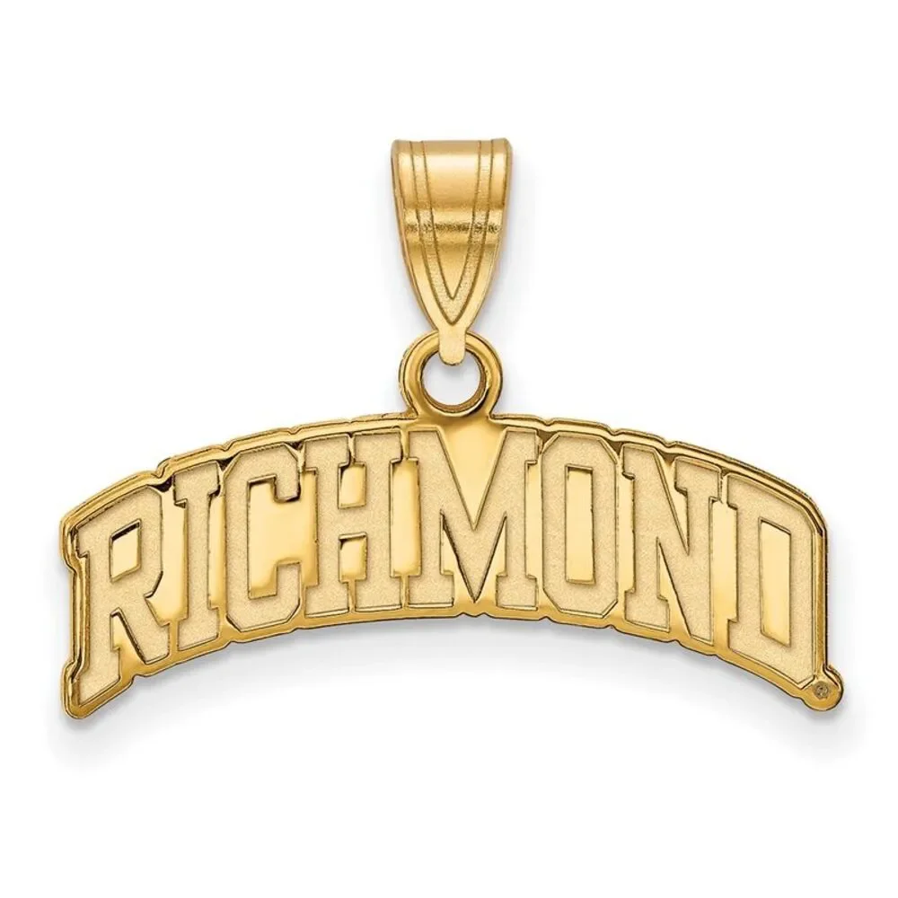 14K Gold Plated Sterling Silver U. of Richmond Large Script Pendant